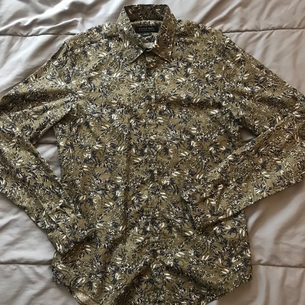 Zara Long Sleeve Oxford Button Dress Shirt